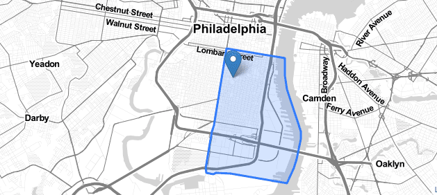 Philadelphia 3rd Police District map